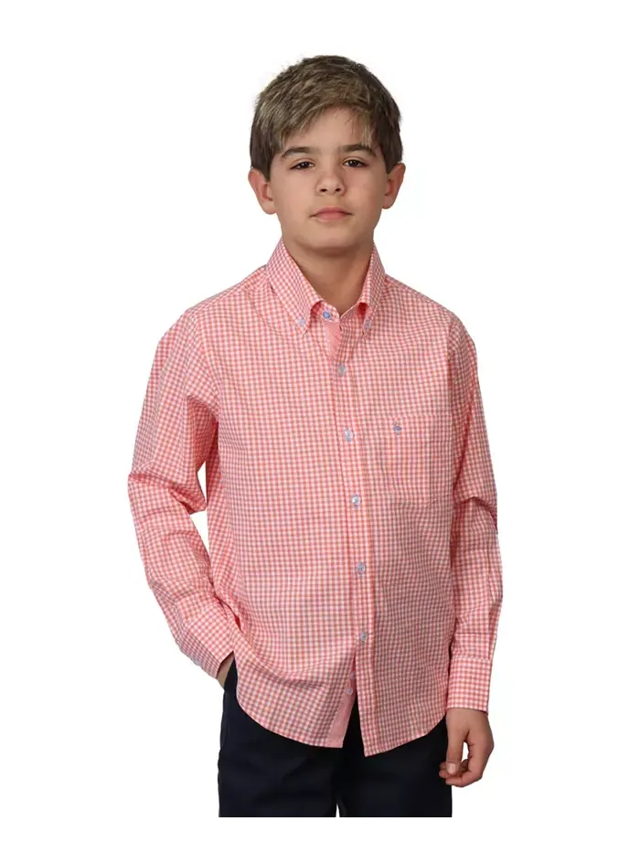 Рубашка с длинным рукавом Big Boys Signature Gingham Tailorbyrd