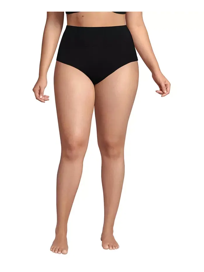 Бикини-трусы с высокой посадкой без врезания Plus Size Lands' End