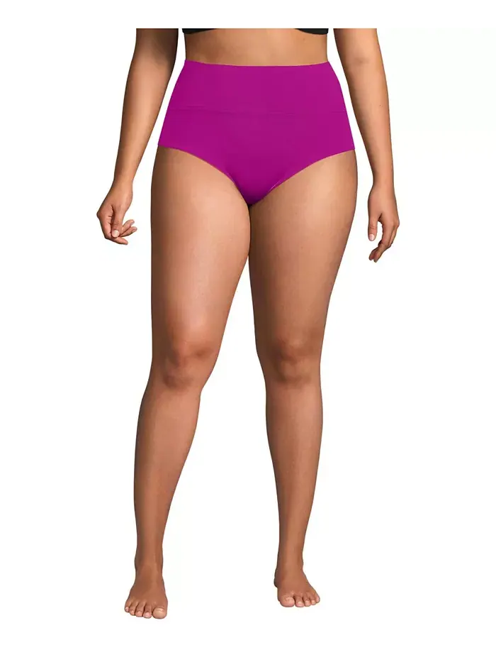 Бикини-трусы с высокой посадкой без врезания Plus Size Lands' End