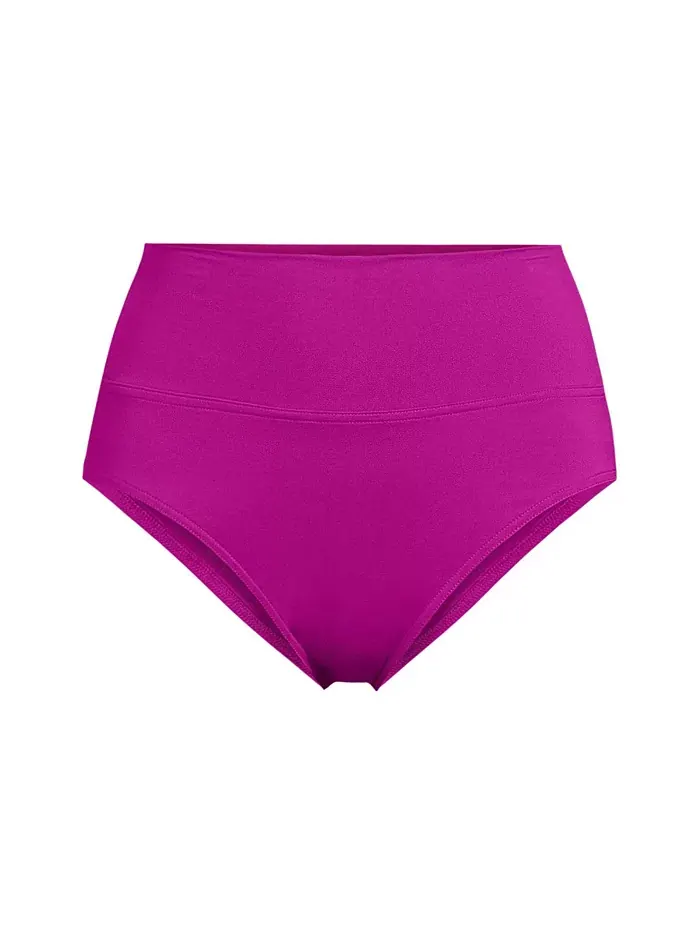 Бикини-трусы с высокой посадкой без врезания Plus Size Lands' End — изображение 2 из 3, розовый