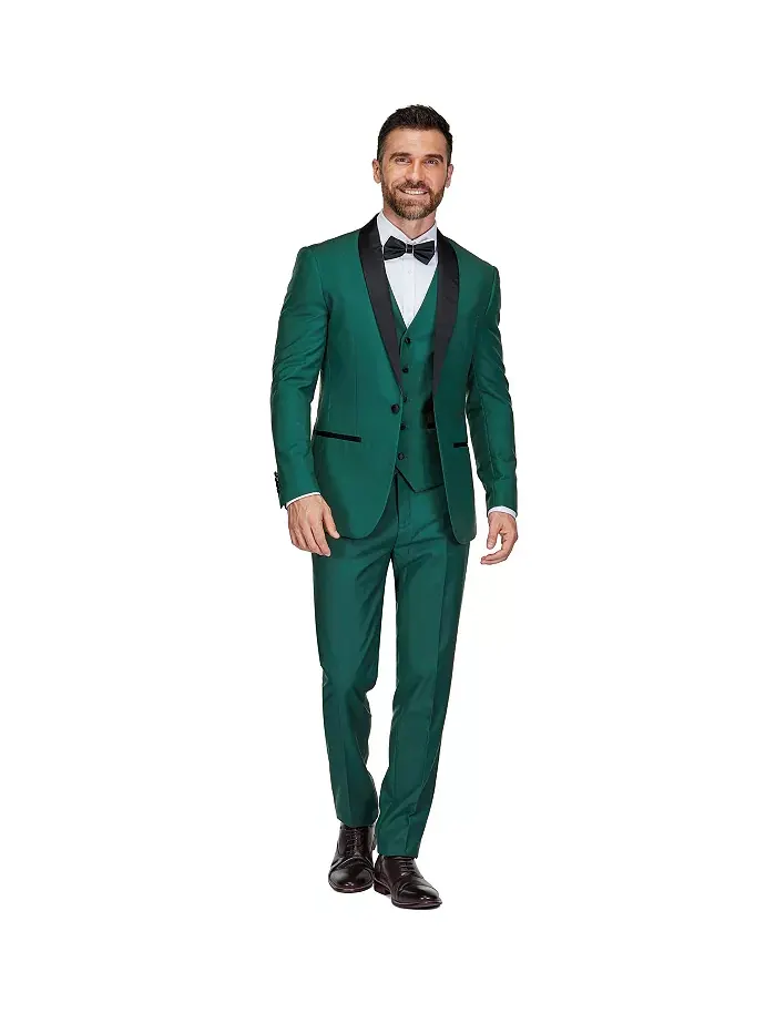 Мужской смокинг из 3 предметов Slim Fit с шалевым воротником Gino Vitale