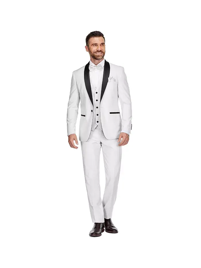 Мужской смокинг из 3 предметов Slim Fit с шалевым воротником Gino Vitale