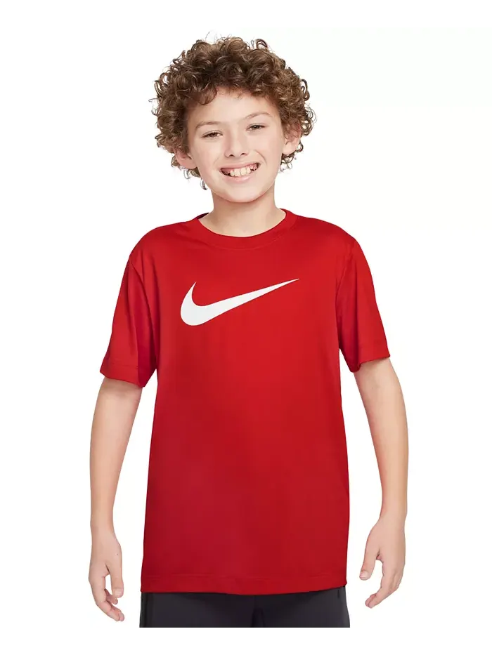 Футболка с круглым вырезом Legend Swoosh-Logo Dri-FIT для старших детей Nike