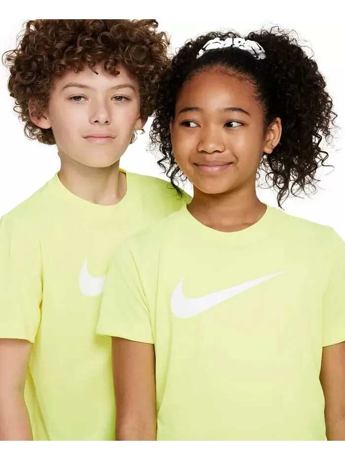 Футболка Dri-FIT с круглым вырезом Big Kids' Legend с логотипом-галочкой Nike — изображение 5 из 7, белый