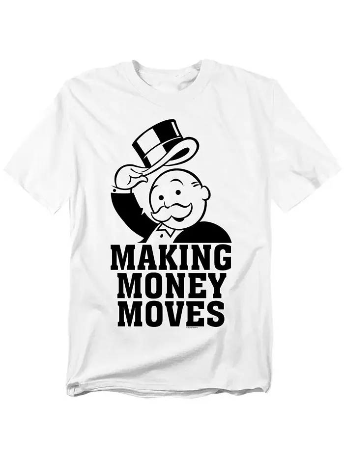 Футболка Big & Tall Making Money Moves Monopoly — белый