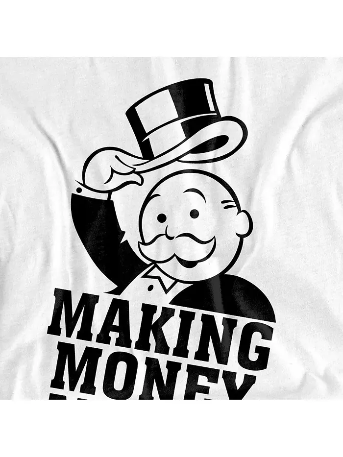 Футболка Big & Tall Making Money Moves Monopoly — изображение 2 из 3, белый