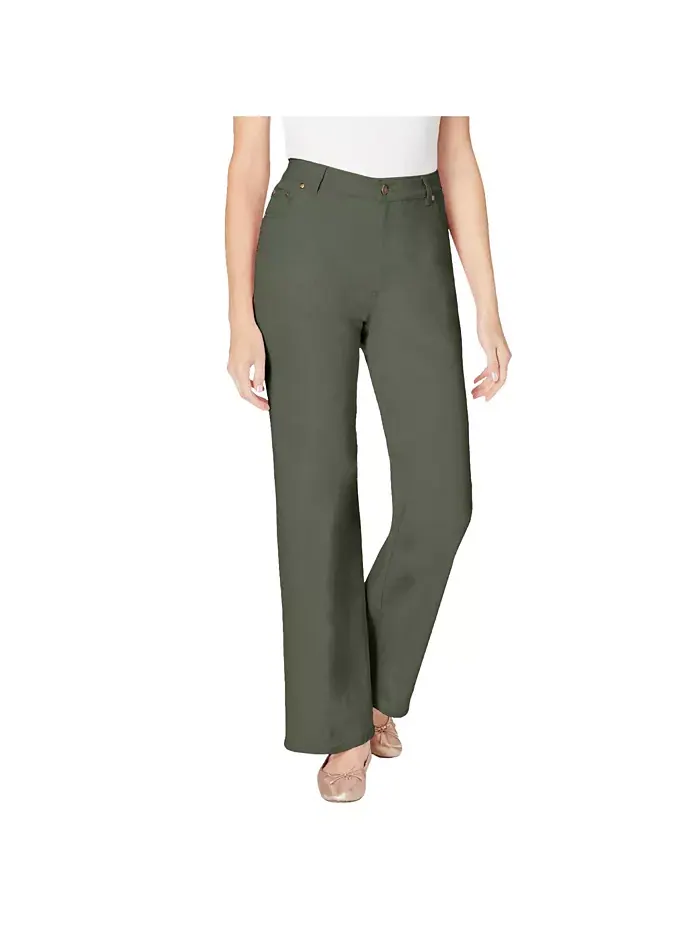 Женские джинсы Within Stretch Denim с широкими штанинами и пятью карманами Woman Within