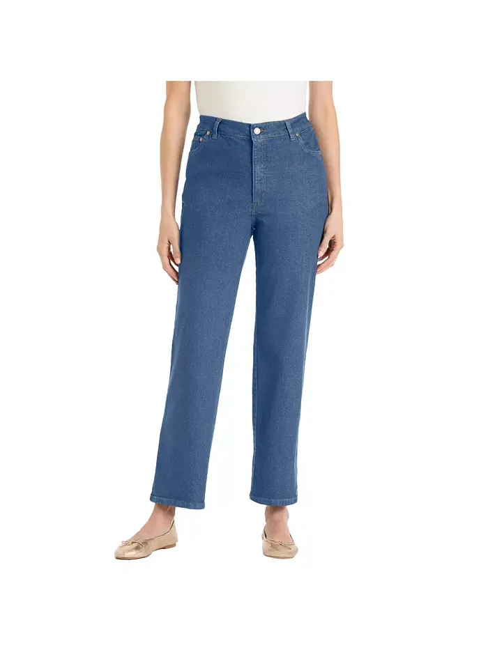 Женские джинсы Within Stretch Denim с широкими штанинами и пятью карманами Woman Within