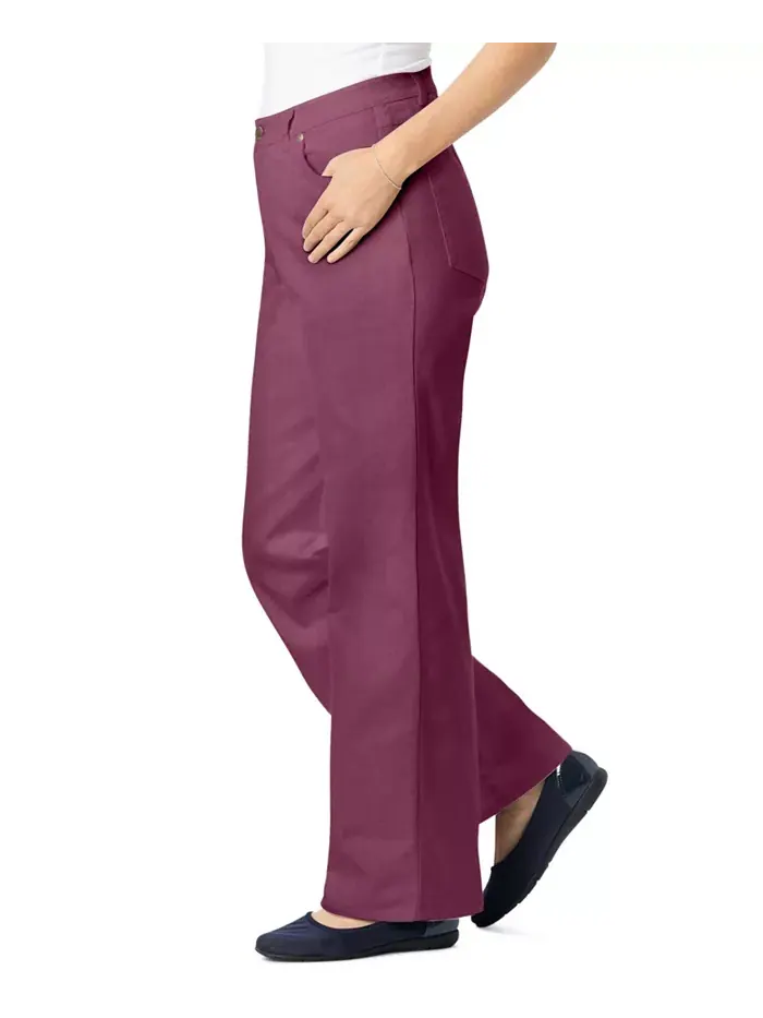 Женские джинсы Within Stretch Denim с широкими штанинами и пятью карманами Woman Within — изображение 2 из 3, красный