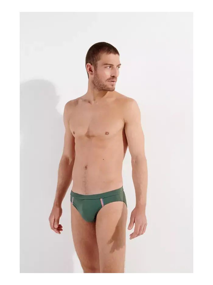 Мужские плавки Nautical Cup Swim Mini Briefs HOM USA — зеленый