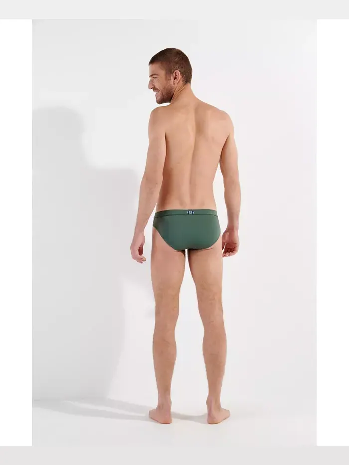 Мужские плавки Nautical Cup Swim Mini Briefs HOM USA — изображение 3 из 5, хаки зеленый