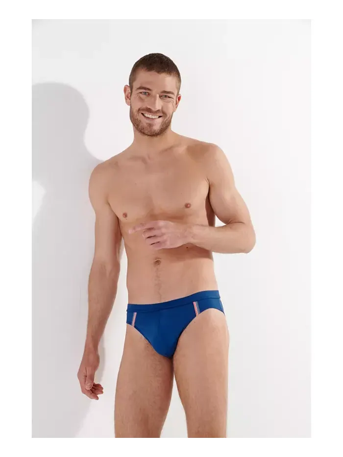Мужские плавки Nautical Cup Swim Mini Briefs HOM USA — изображение 1 из 5, темно-синий