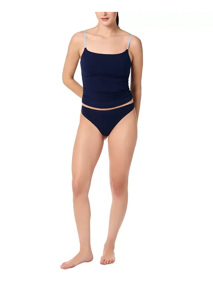 Женские хлопковые стринги с эффектом растяжки GapBody GPW00283 — изображение 4 из 4, синий