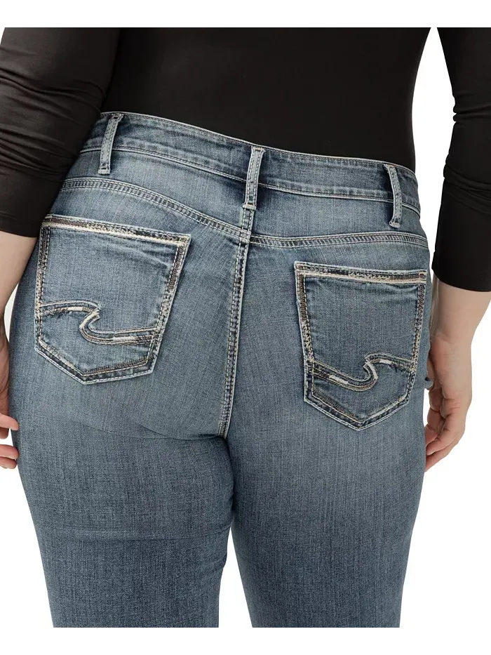 Джинсы Suki Curvy-Fit Straight с высокой талией и прямыми джинсами больших размеров Silver Jeans Co. — изображение 4 из 4