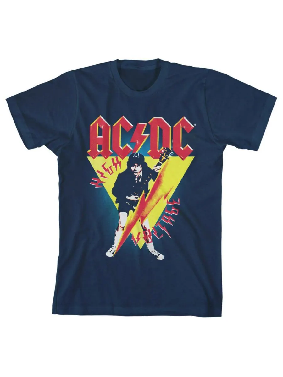 Детская футболка ACDC High Voltage темно-синего цвета, размер XL AC/DC — синий