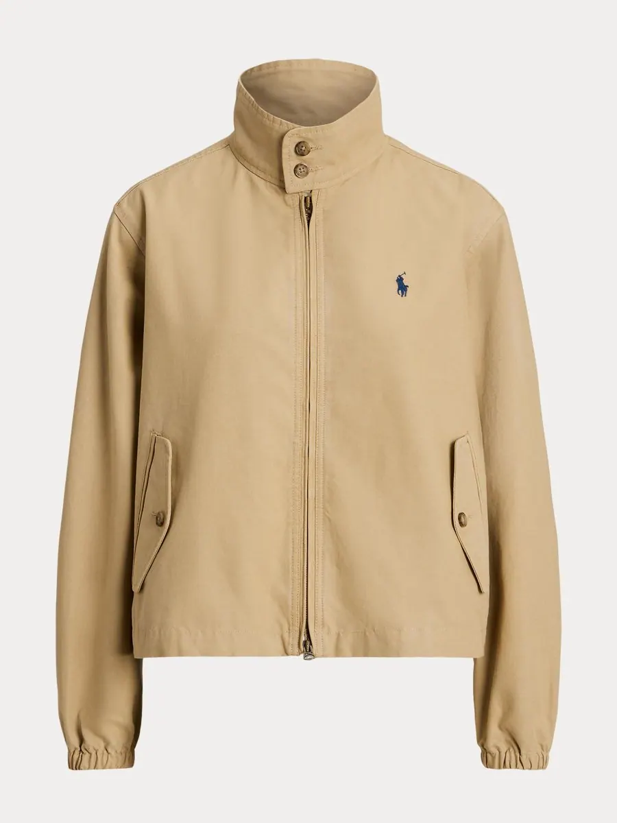 Женская холщовая куртка с воротником-стойкой Polo Ralph Lauren — изображение 6 из 6, бежевый