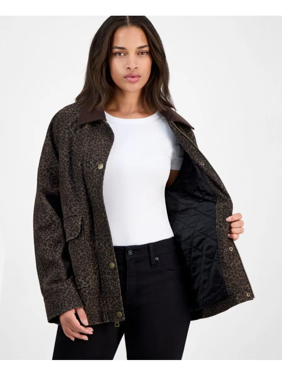Женская вельветовая куртка с воротником в деревенском стиле BCBG — изображение 4 из 8, коричневый