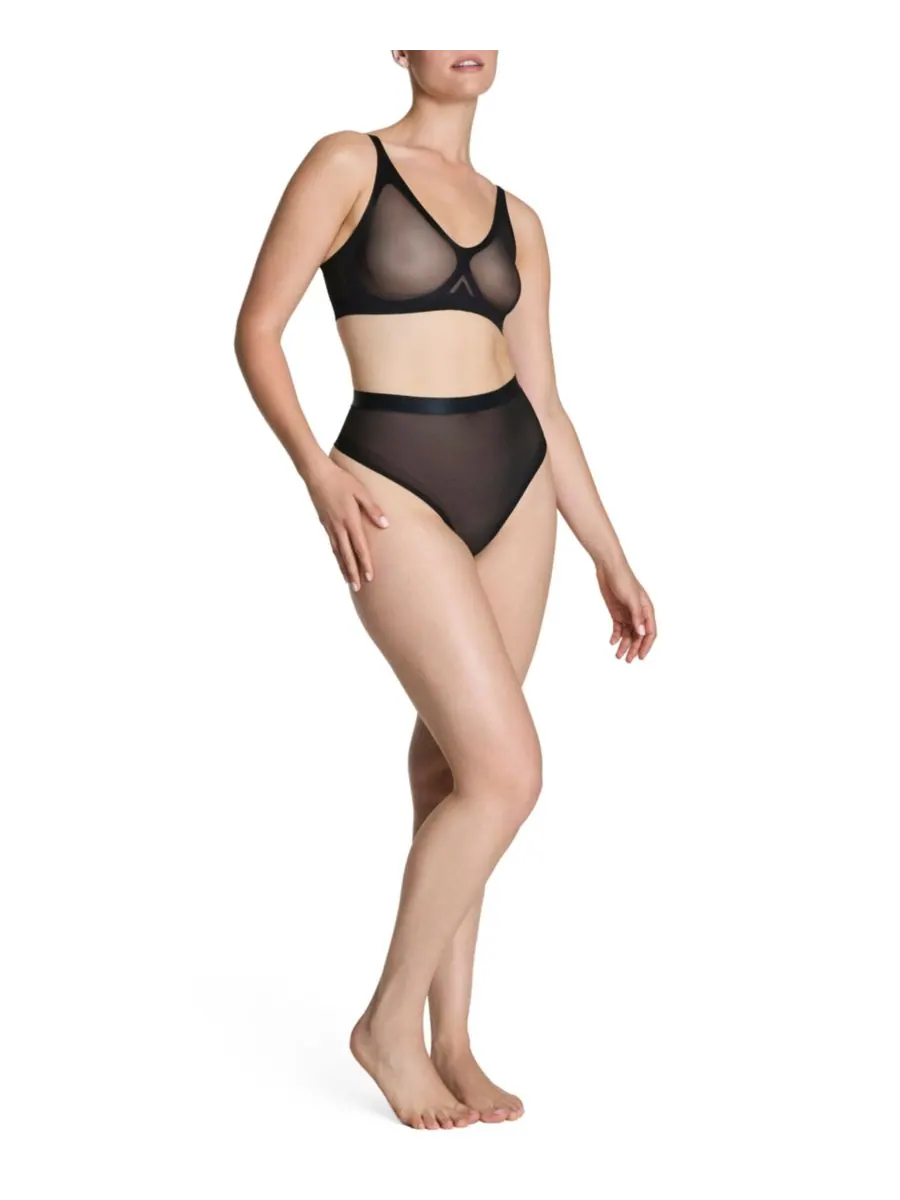 Женские полупрозрачные корректирующие трусики-стринги 10574R SPANX — изображение 2 из 3, черный
