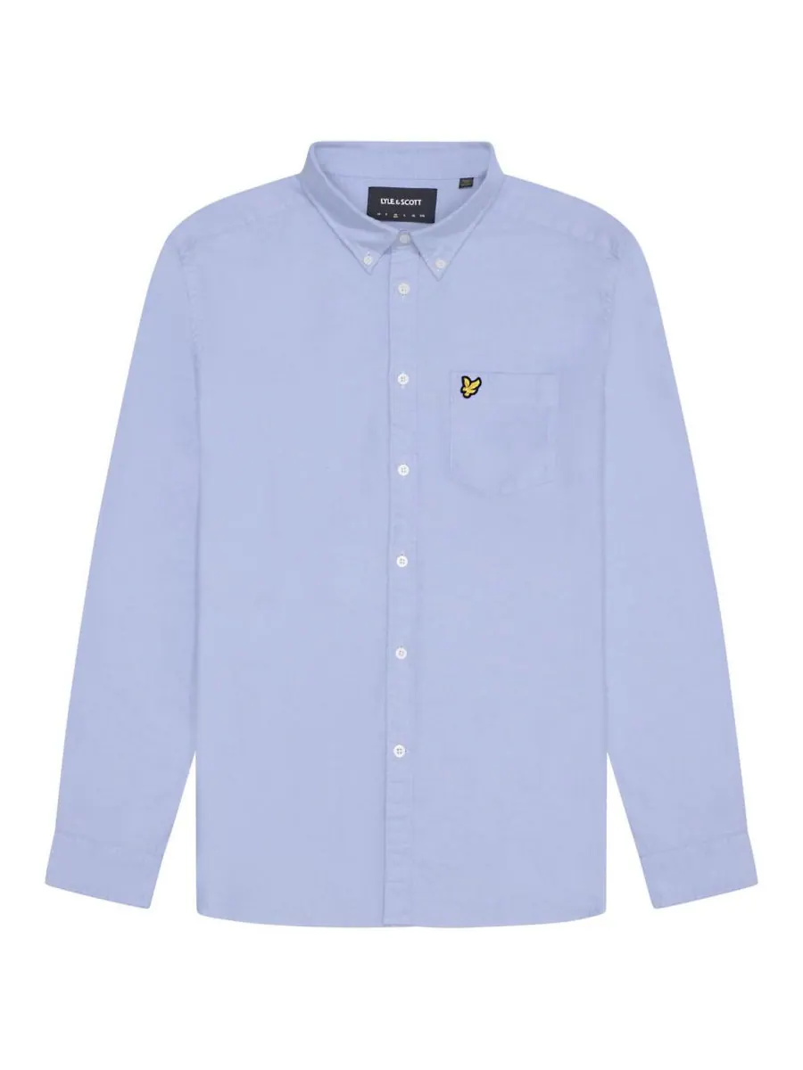 Мужская однотонная рубашка Оксфорд Lyle & Scott — изображение 2 из 6, ривьера