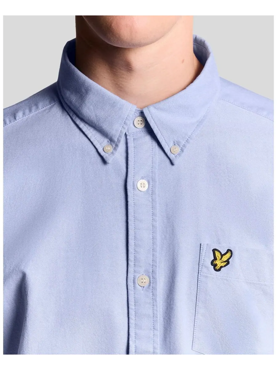Мужская однотонная рубашка Оксфорд Lyle & Scott — изображение 4 из 6, ривьера