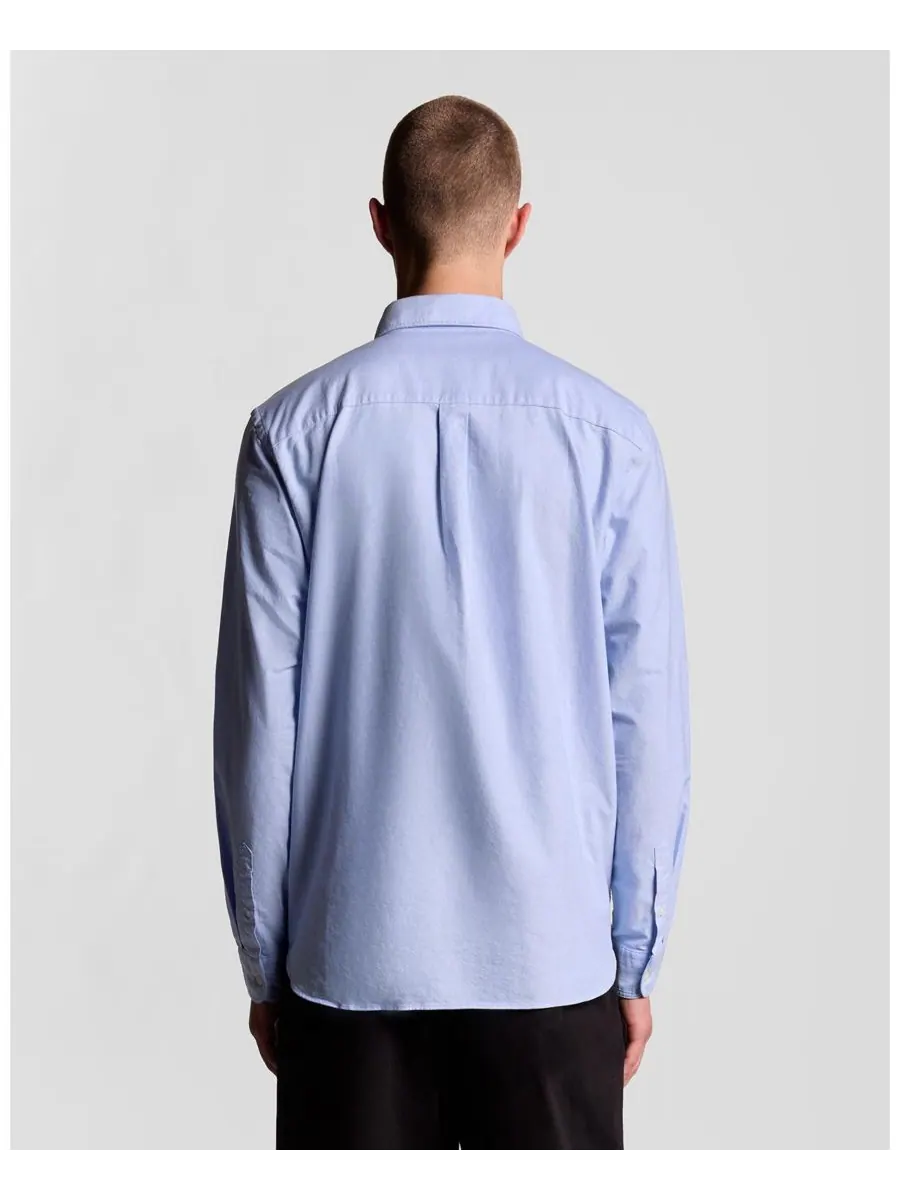 Мужская однотонная рубашка Оксфорд Lyle & Scott — изображение 5 из 6, ривьера