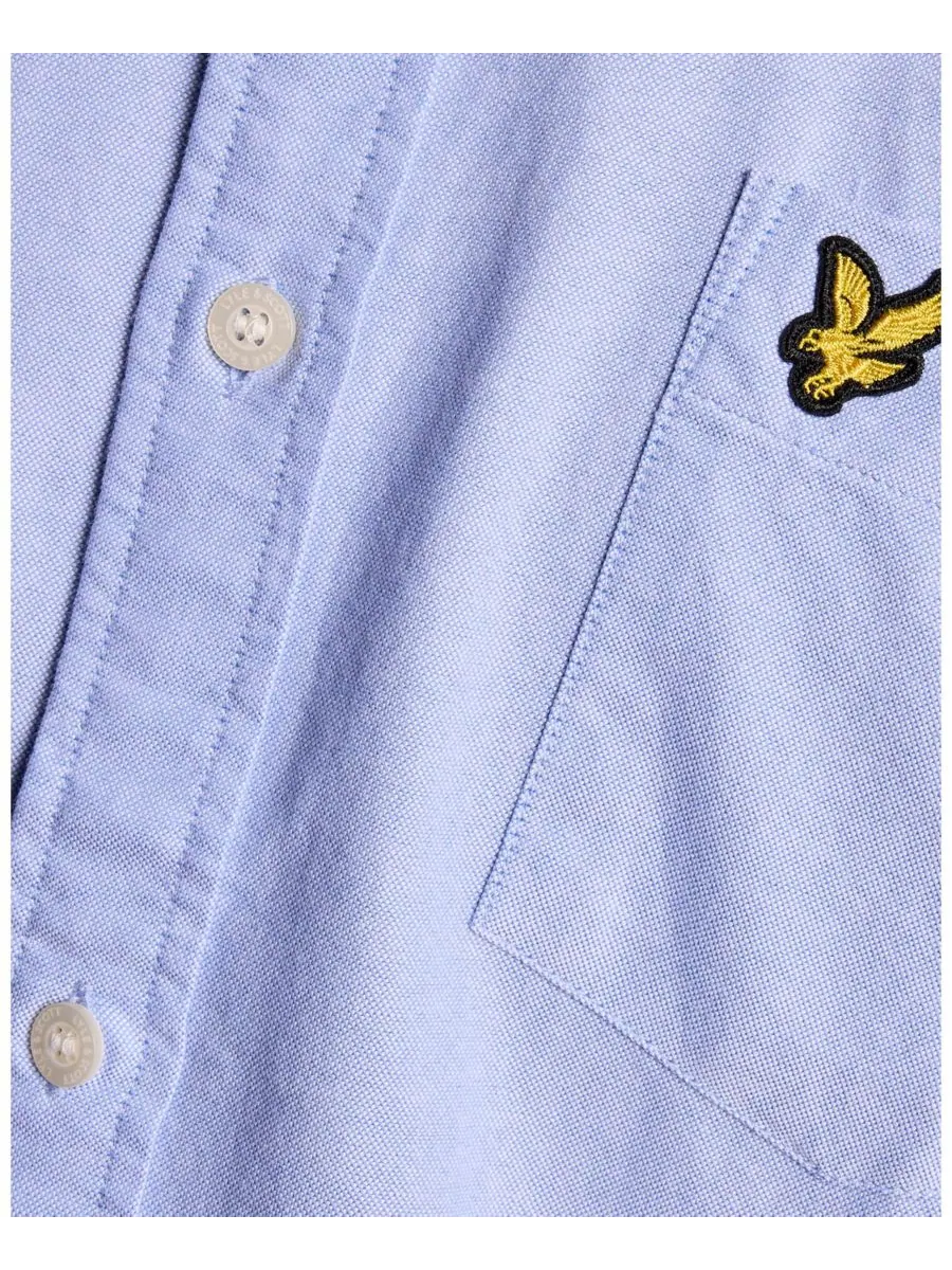 Мужская однотонная рубашка Оксфорд Lyle & Scott — изображение 6 из 6, ривьера