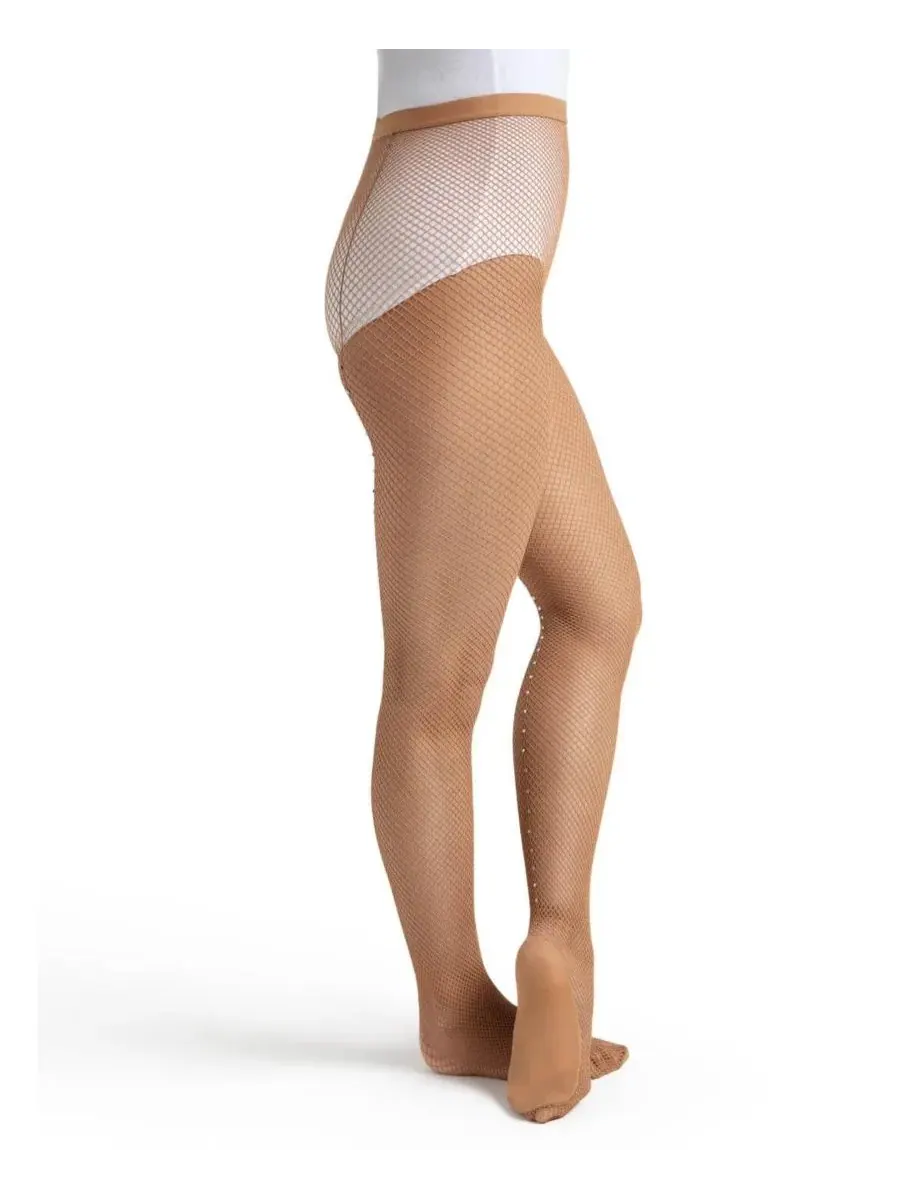 Женские профессиональные колготки в сеточку со стразами Capezio, Suntan — изображение 3 из 4