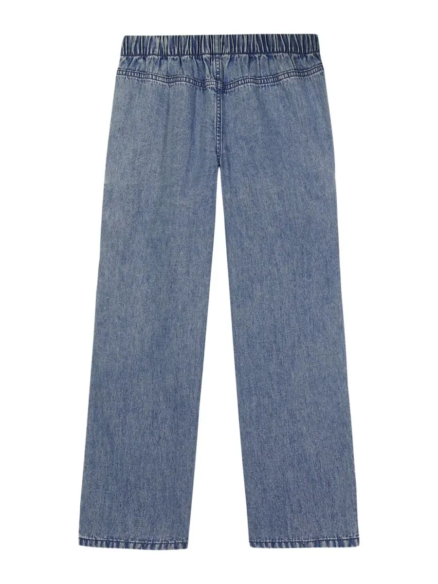 Джинсовые брюки-карго для девочек 7-16 лет Calvin Klein — изображение 2 из 5, синий