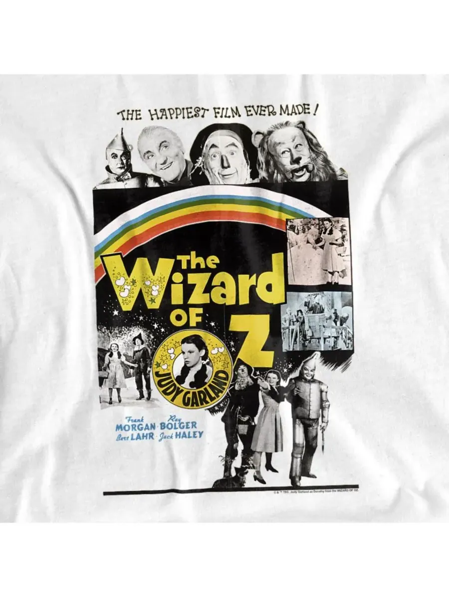 Мужская футболка с постером фильма «Самый счастливый фильм в истории» Wizard Of Oz — изображение 3 из 3, белый
