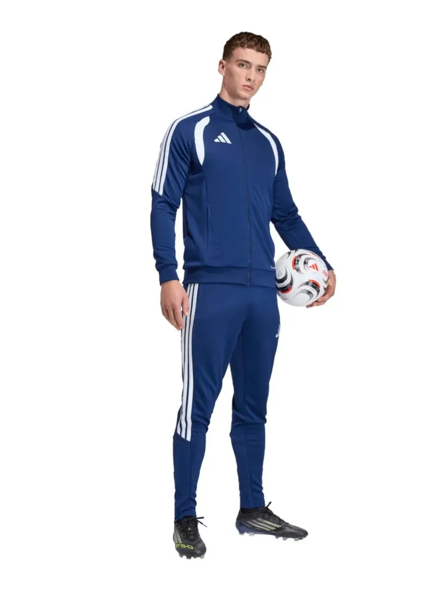 Мужская тренировочная куртка Tiro 26 League на молнии спереди Adidas — изображение 2 из 3, темно-синий