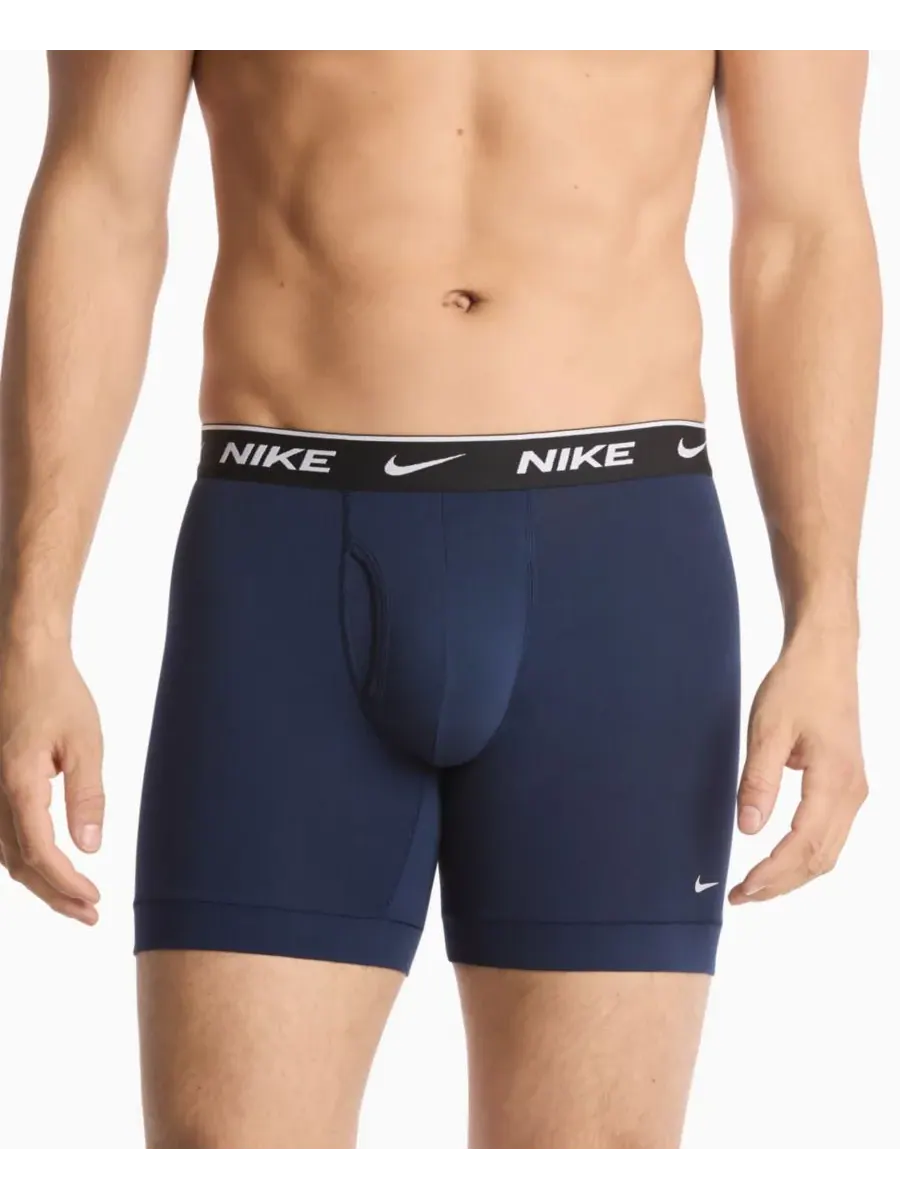 Nike Мужские боксеры Dri-FIT Essential из эластичного хлопка, комплект из 3 штук — изображение 2 из 5, черный