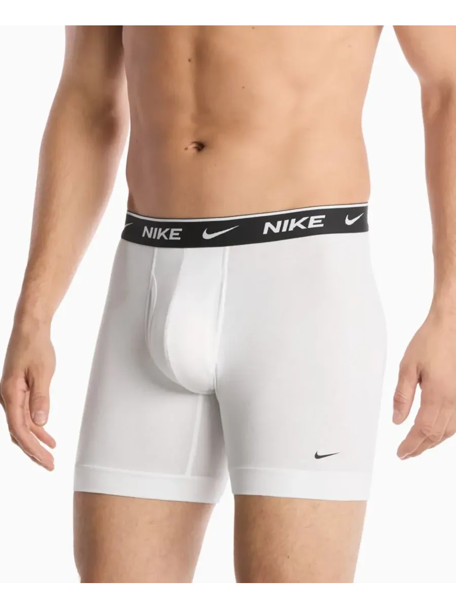 Nike Мужские боксеры Dri-FIT Essential из эластичного хлопка, комплект из 3 штук — изображение 3 из 5, черный