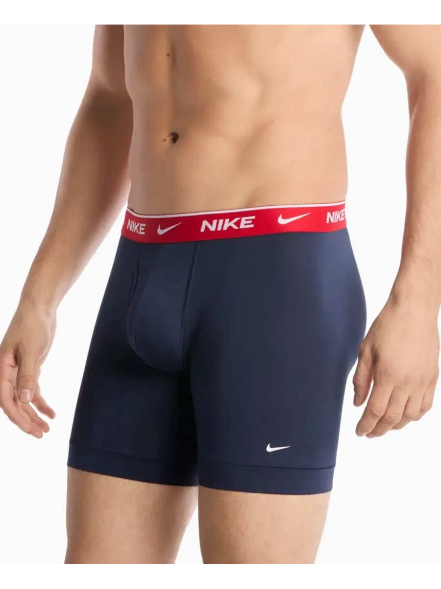 Nike Мужские боксеры Dri-FIT Essential из эластичного хлопка, комплект из 3 штук — изображение 3 из 5, красный
