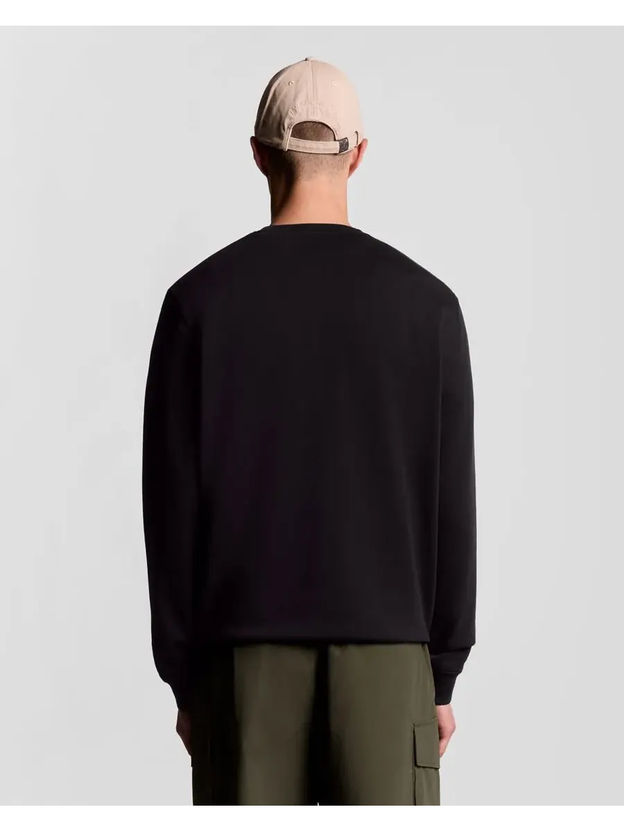 Мужские толстовки с круглым вырезом Lyle & Scott — изображение 2 из 8, черный