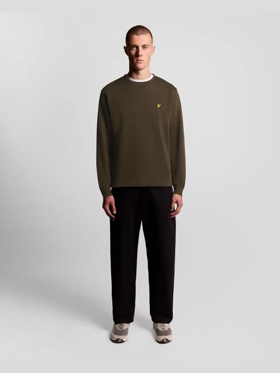 Мужские толстовки с круглым вырезом Lyle & Scott — изображение 5 из 8, оливковый