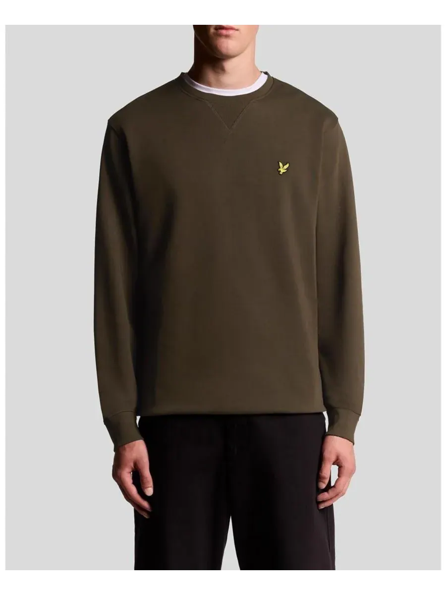 Мужские толстовки с круглым вырезом Lyle & Scott — изображение 6 из 8, оливковый