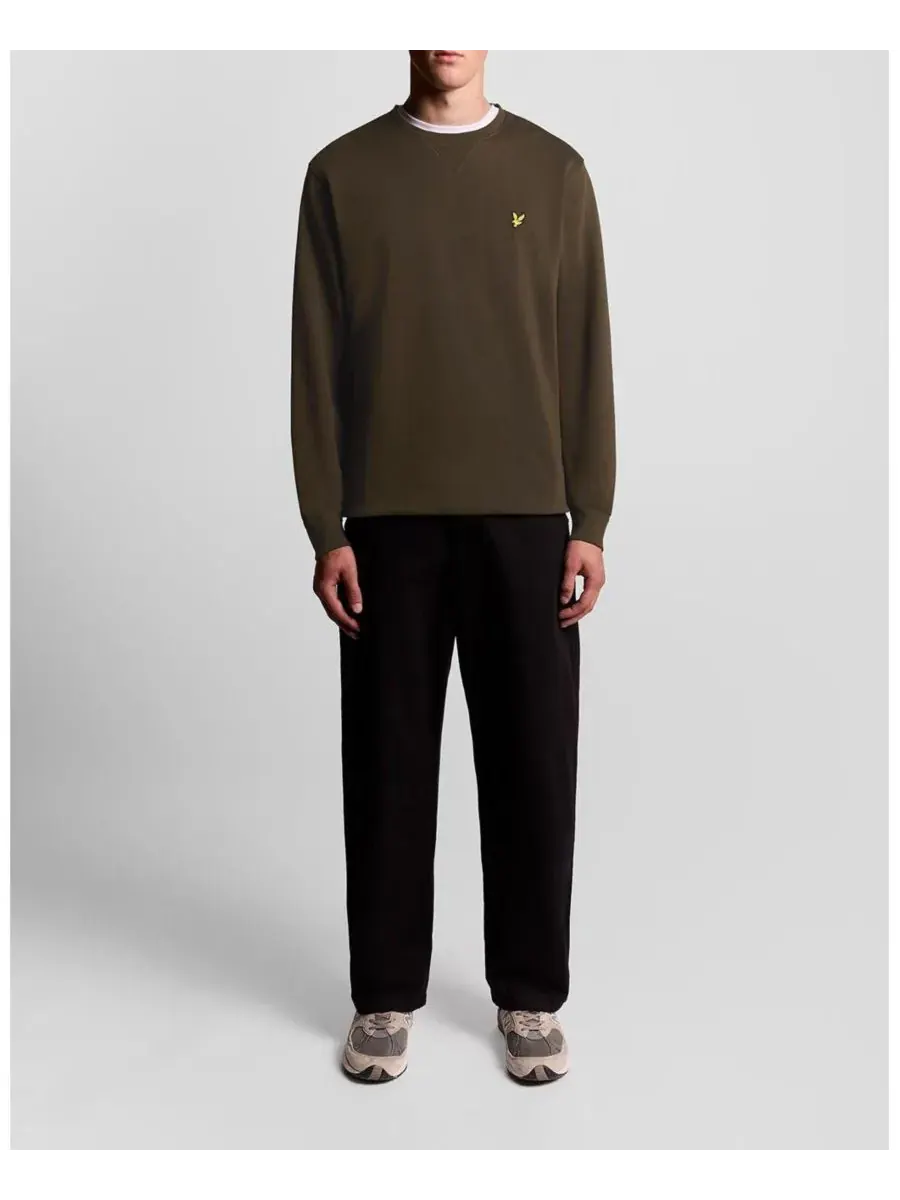 Мужские толстовки с круглым вырезом Lyle & Scott — изображение 7 из 8, оливковый