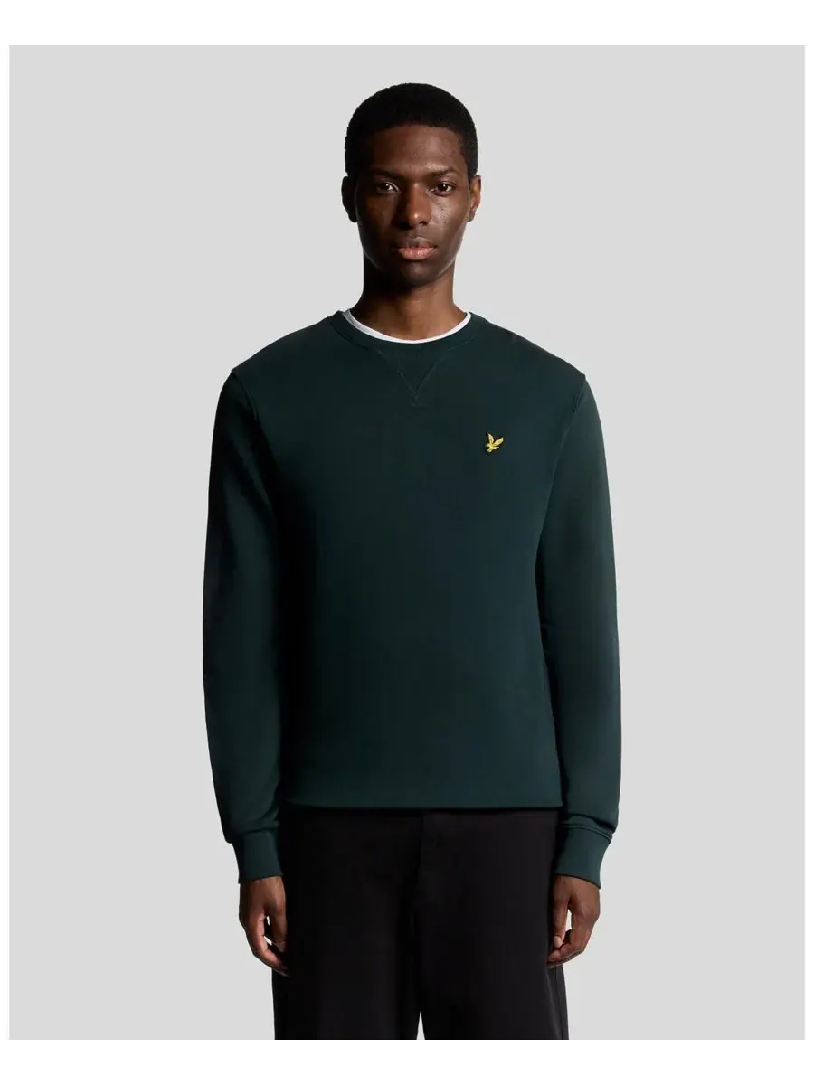 Мужские толстовки с круглым вырезом Lyle & Scott — изображение 1 из 8, темный зеленый