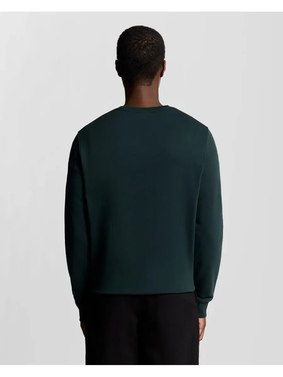 Мужские толстовки с круглым вырезом Lyle & Scott — изображение 3 из 8, темный зеленый