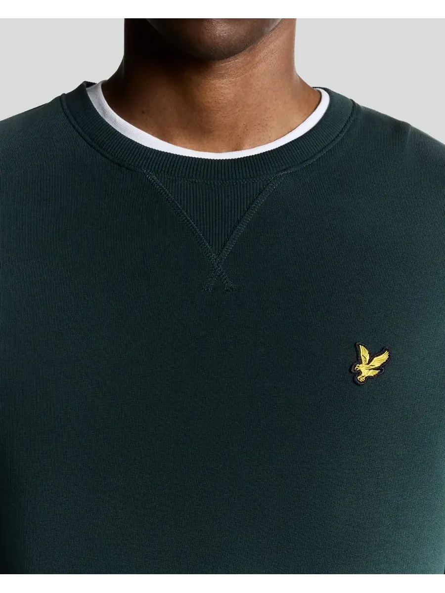 Мужские толстовки с круглым вырезом Lyle & Scott — изображение 4 из 8, темный зеленый