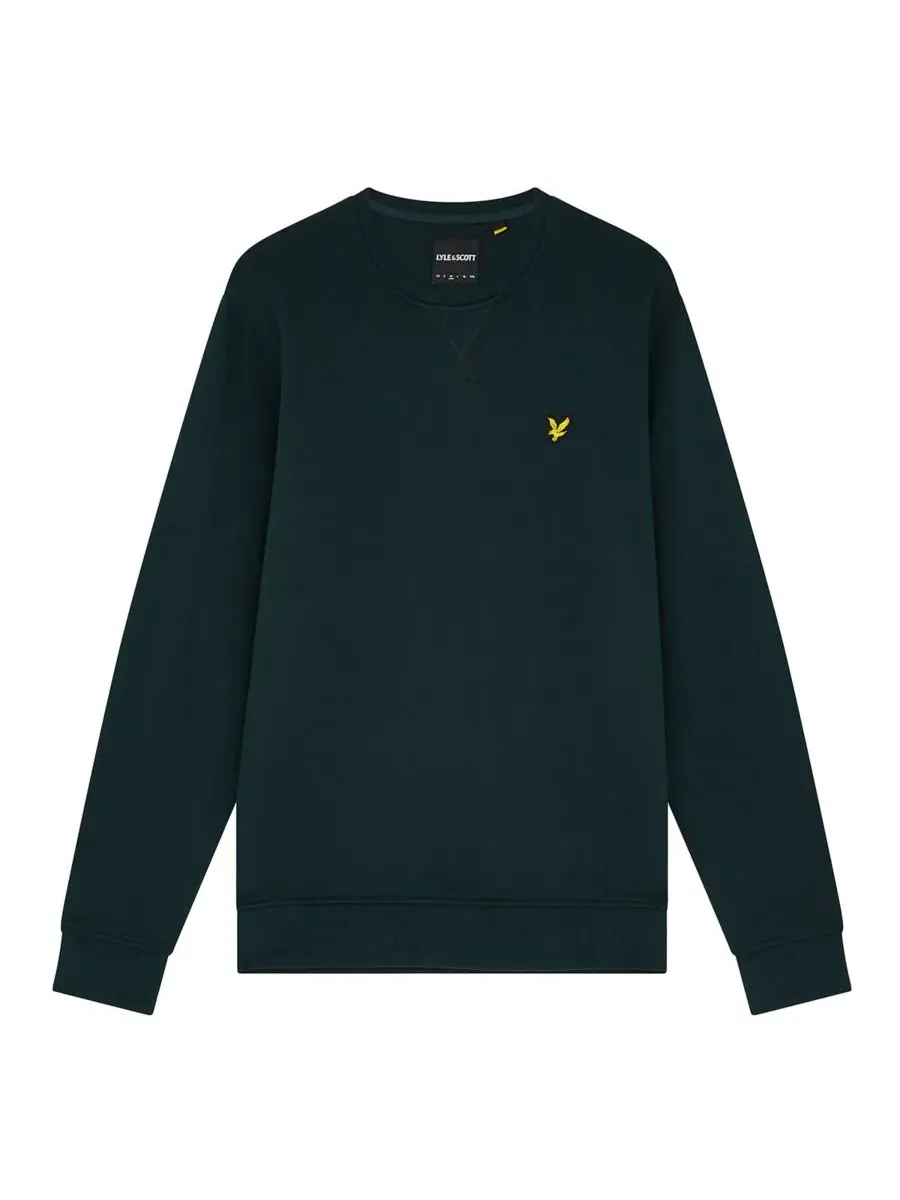 Мужские толстовки с круглым вырезом Lyle & Scott — изображение 5 из 8, темный зеленый