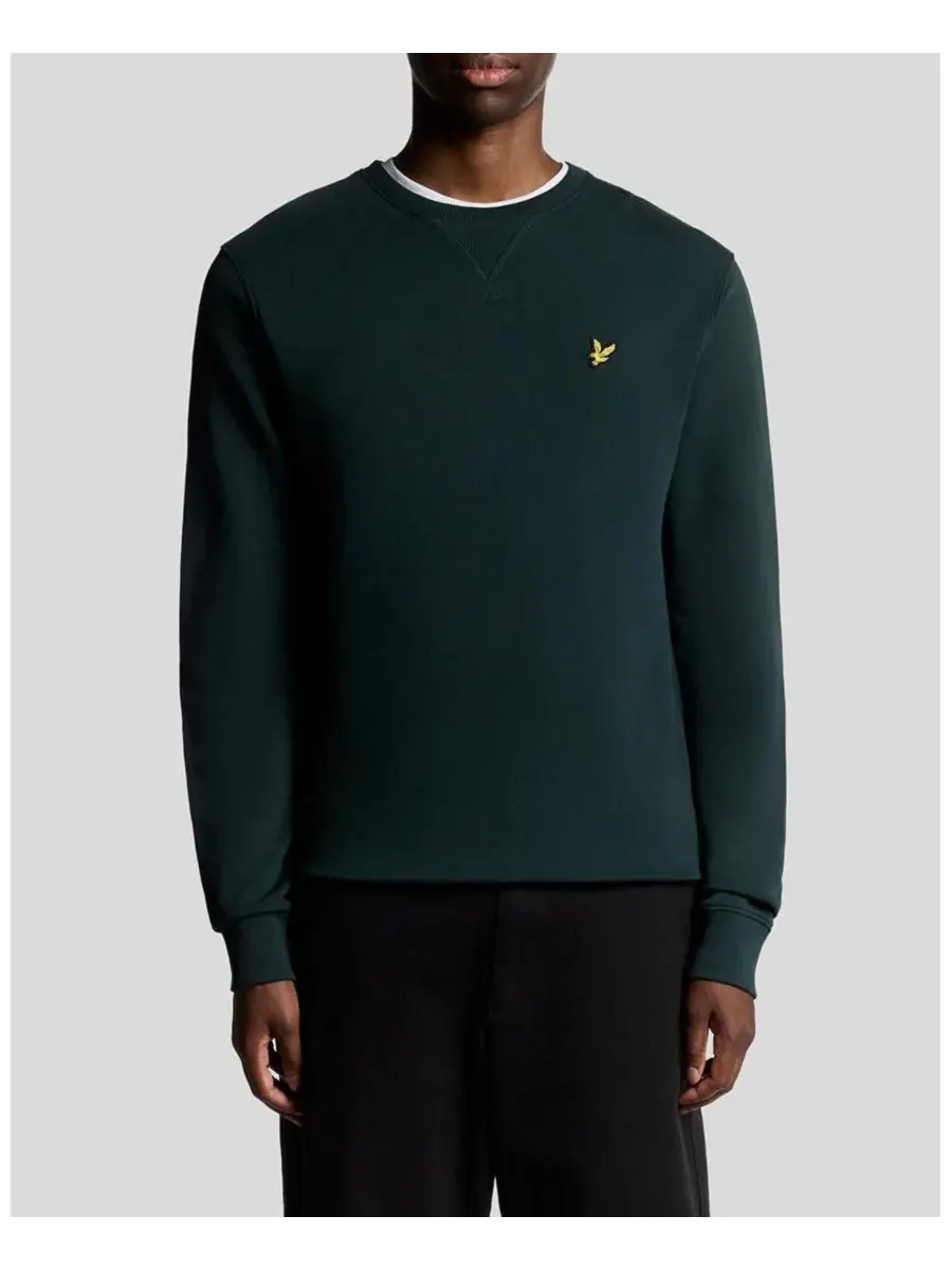 Мужские толстовки с круглым вырезом Lyle & Scott — изображение 7 из 8, темный зеленый