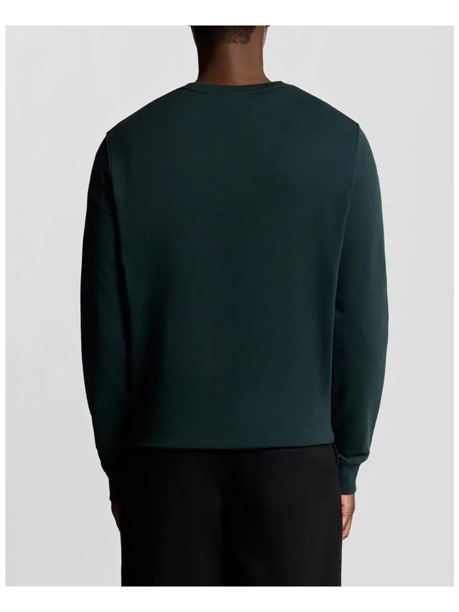 Мужские толстовки с круглым вырезом Lyle & Scott — изображение 8 из 8, темный зеленый