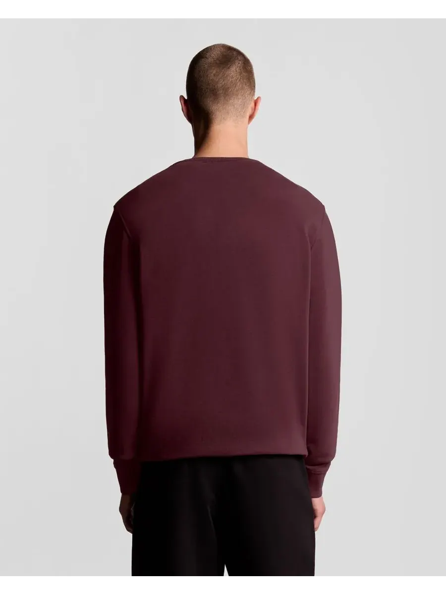 Мужские толстовки с круглым вырезом Lyle & Scott — изображение 2 из 8, бордовый
