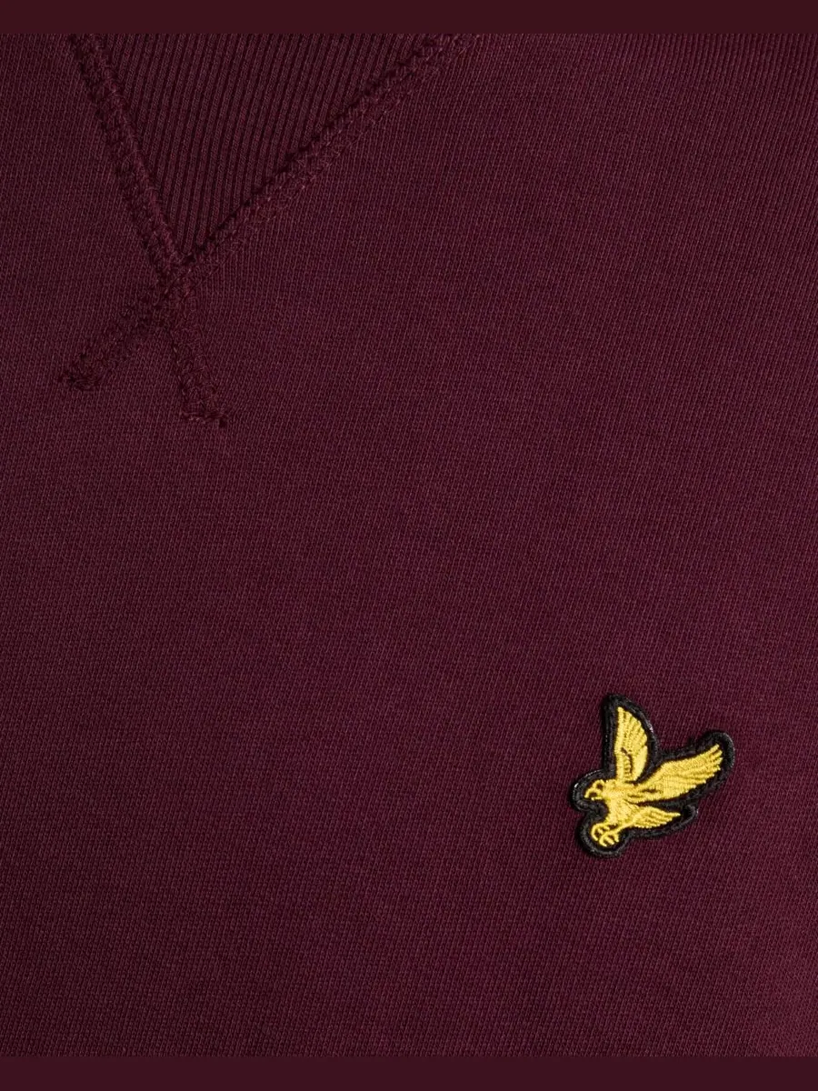 Мужские толстовки с круглым вырезом Lyle & Scott — изображение 4 из 8, бордовый