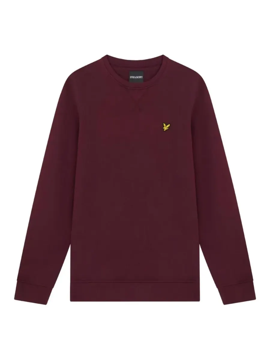 Мужские толстовки с круглым вырезом Lyle & Scott — изображение 5 из 8, бордовый