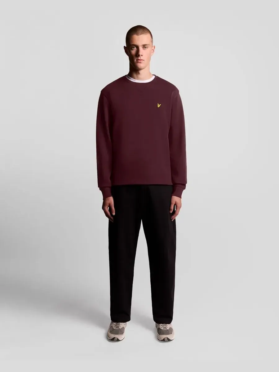 Мужские толстовки с круглым вырезом Lyle & Scott — изображение 6 из 8, бордовый