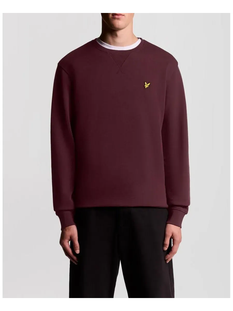 Мужские толстовки с круглым вырезом Lyle & Scott — изображение 7 из 8, бордовый