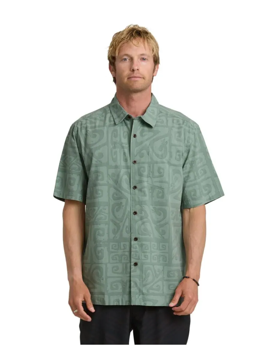 Quiksilver Waterman Мужская рубашка с коротким рукавом Quiksilver Tiki Beach