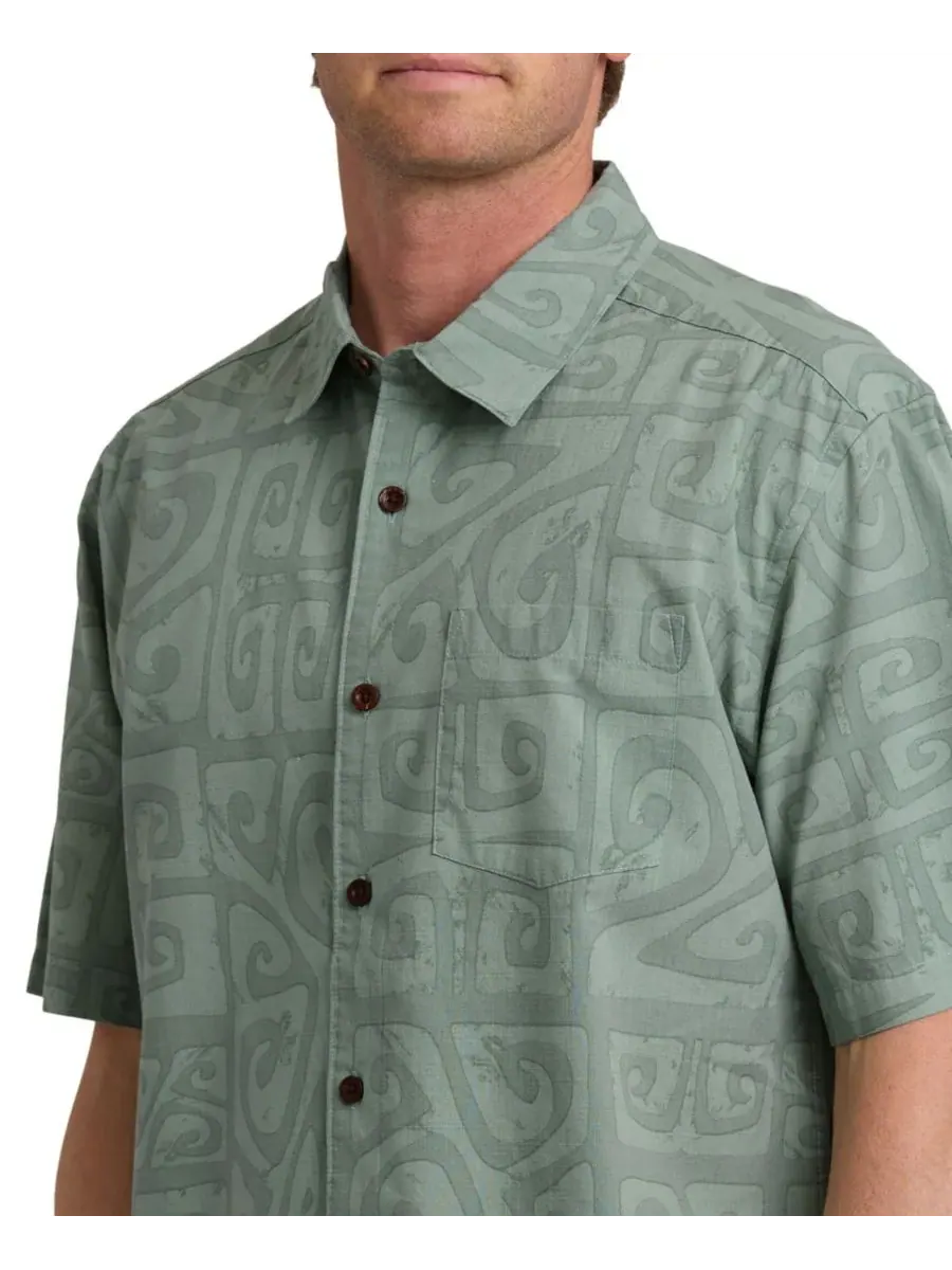 Quiksilver Waterman Мужская рубашка с коротким рукавом Quiksilver Tiki Beach — изображение 2 из 3, кувшинка